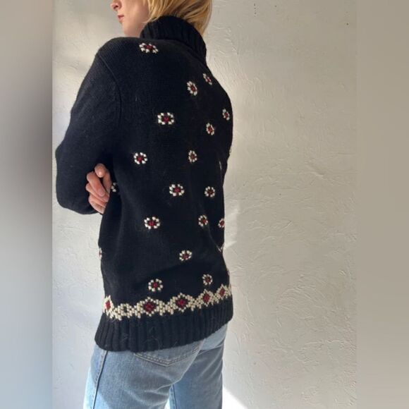 Jones New York Worsted Wool Mohair Chunky Turtleneck Sweater - Picture 2 of 6